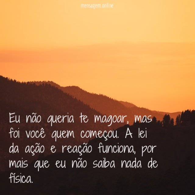 Eu não queria te magoar
