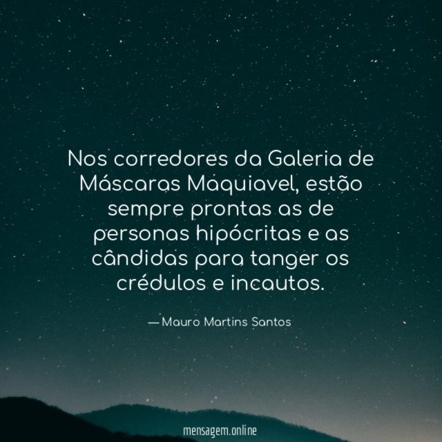 Nos corredores da Galeria de Máscaras Maquiavel