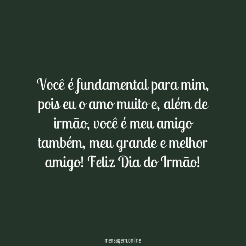 Você é fundamental para mim