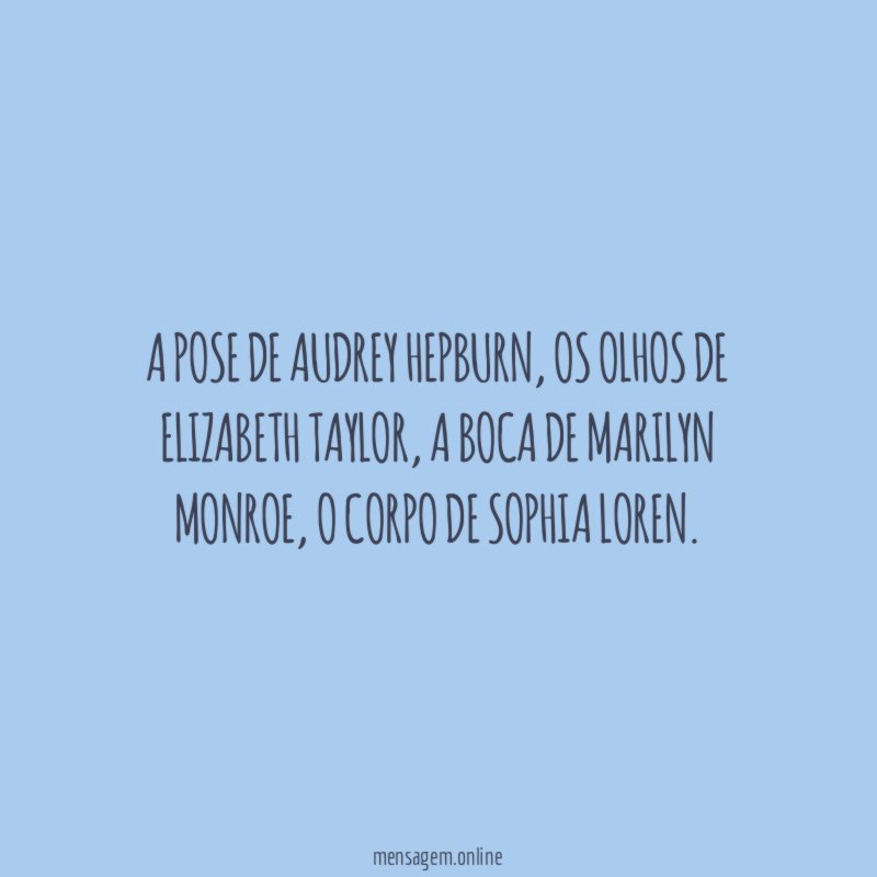 A pose de Audrey Hepburn