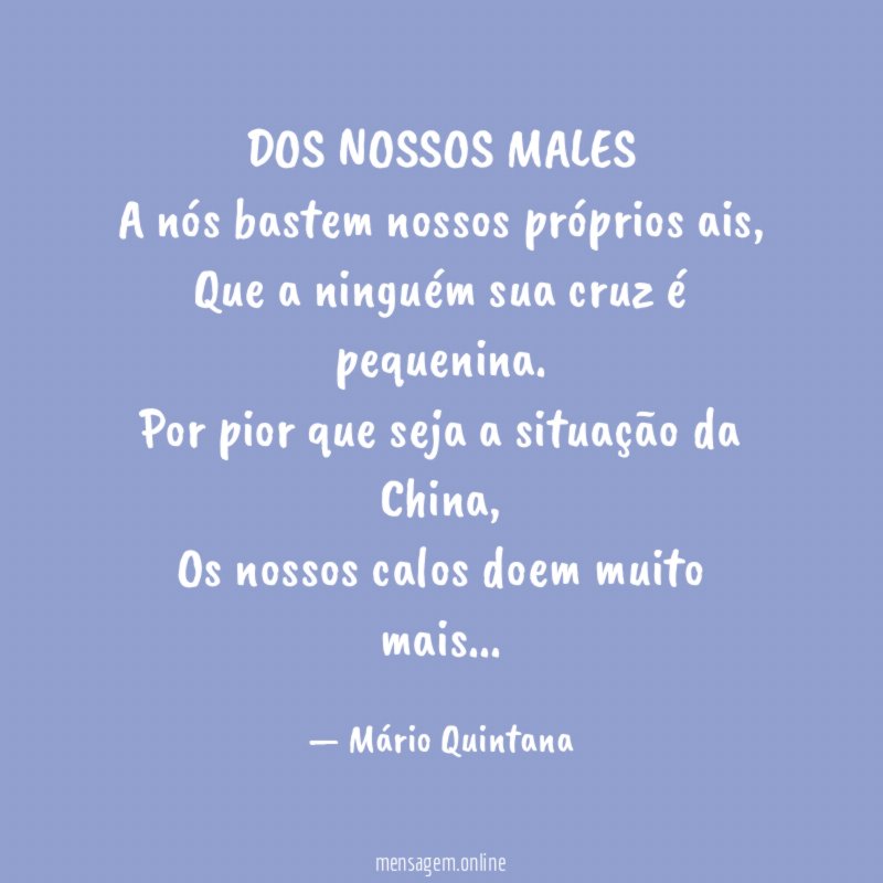 DOS NOSSOS MALES