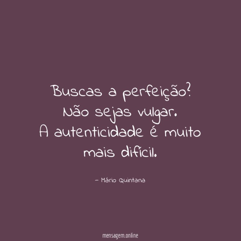 Buscas a perfeição