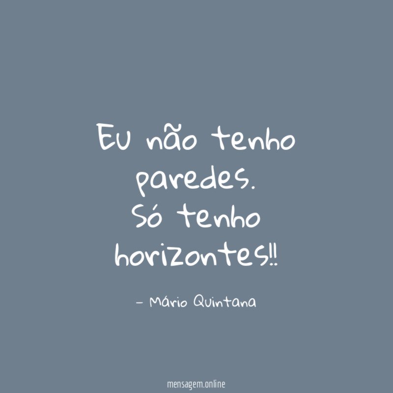 Eu não tenho paredes