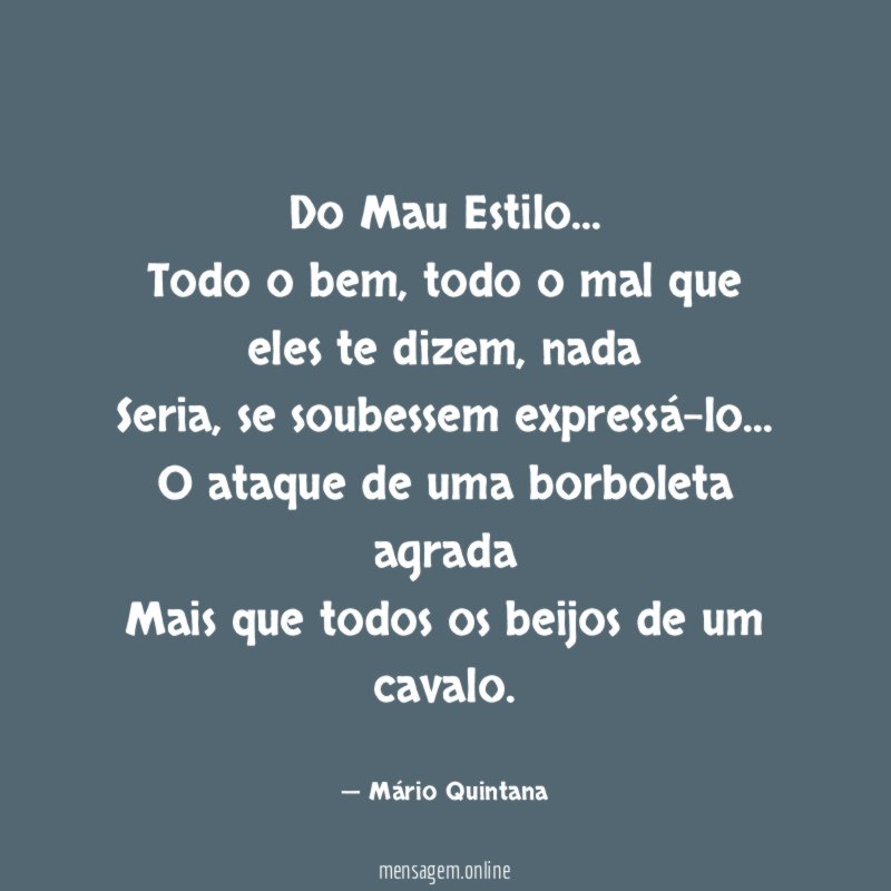 Do Mau Estilo…