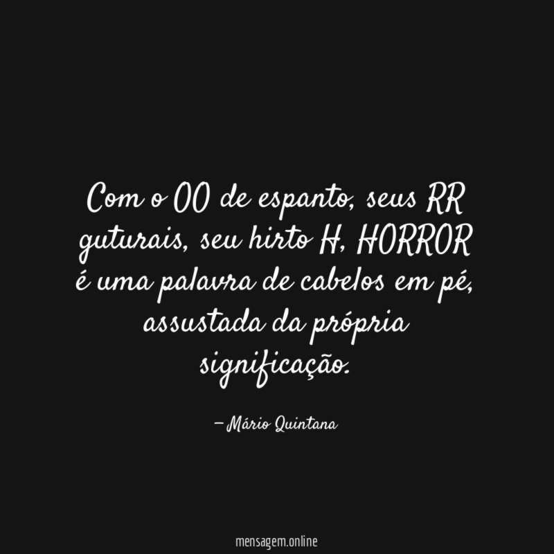 Com o OO de espanto