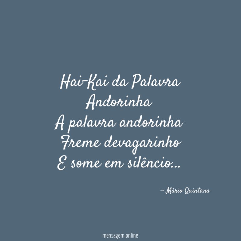 Hai-Kai da Palavra Andorinha