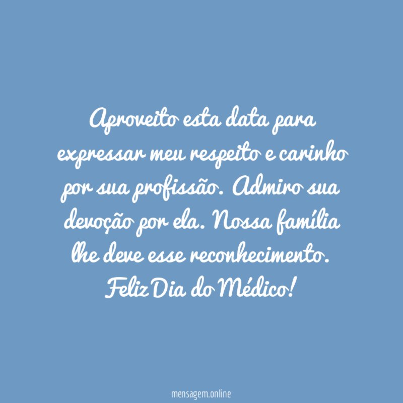 Aproveito esta data para expressar meu respeito