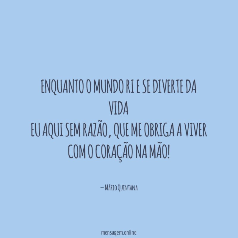 Enquanto o mundo ri e se diverte da