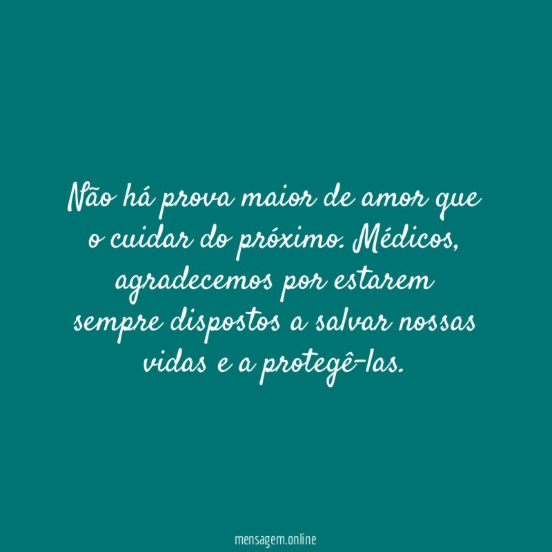Não há prova maior de amor que