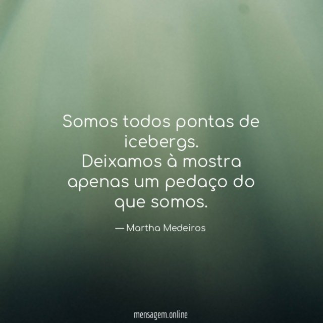 Somos todos pontas de icebergs