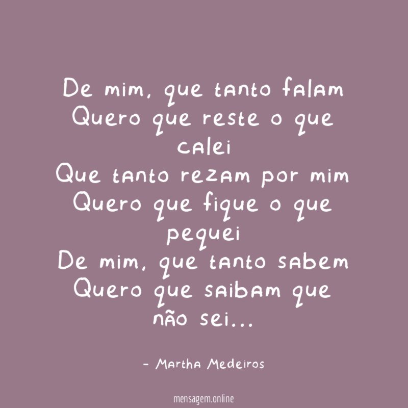De mim