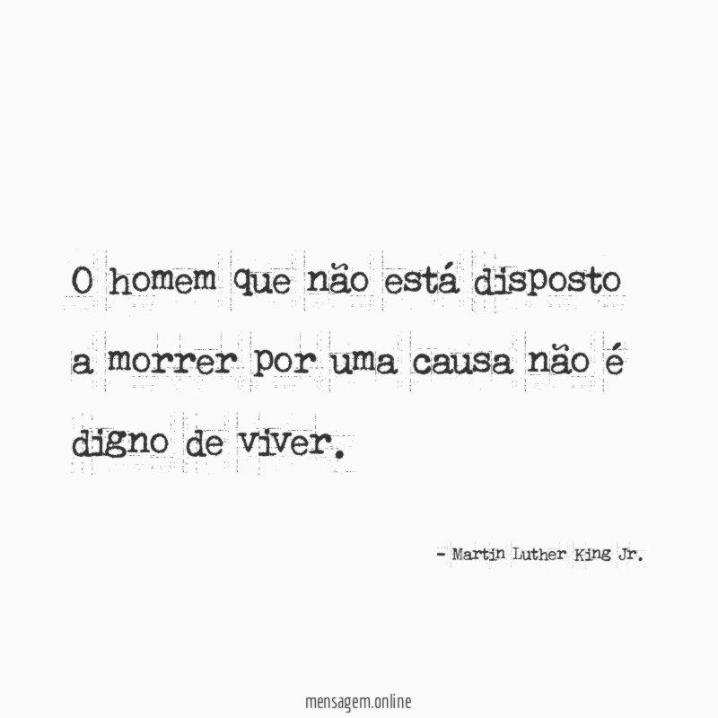 O homem que não está disposto a morrer