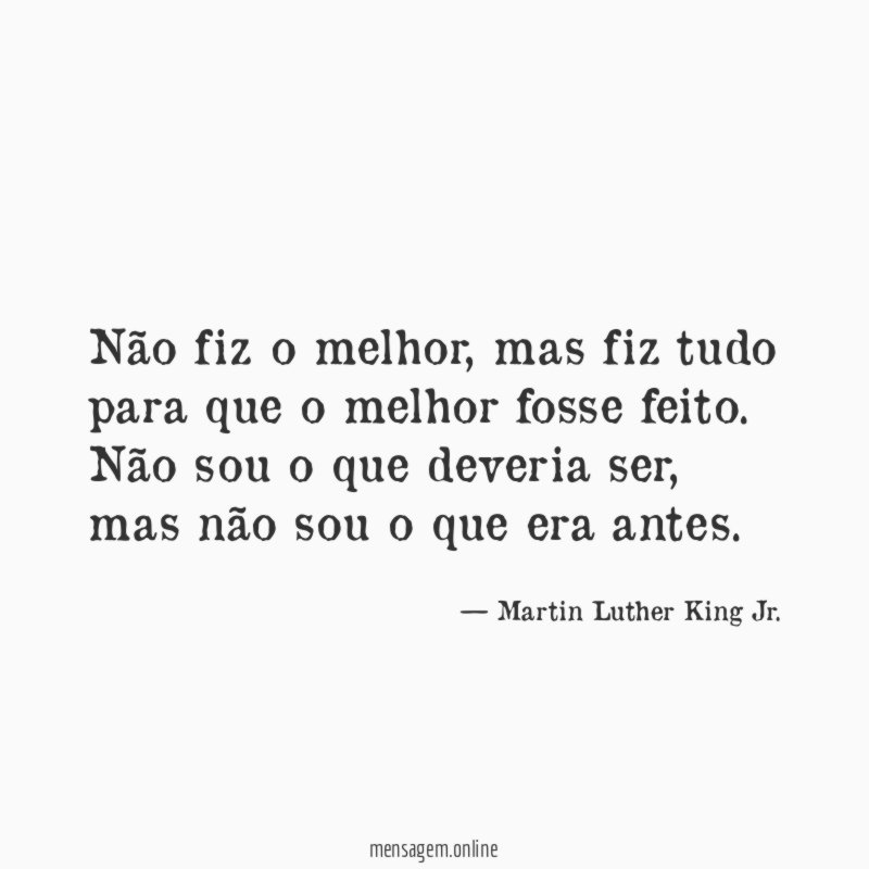 Não fiz o melhor