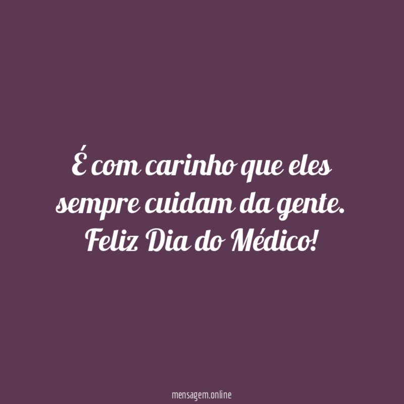 É com carinho que eles sempre cuidam da gente