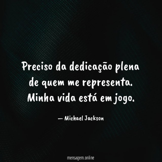 Preciso da dedicação plena de quem me representa