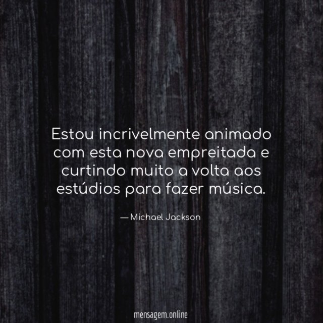 Estou incrivelmente animado com esta nova empreitada
