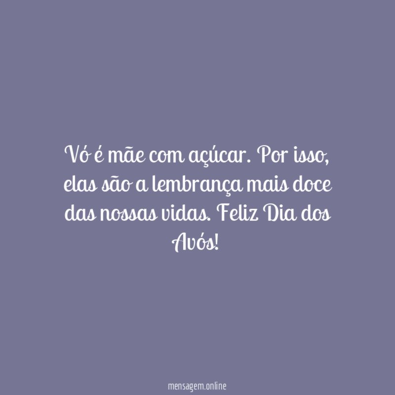 Vó é mãe com açúcar