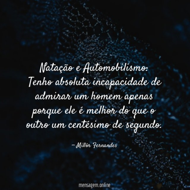 Natação e Automobilismo