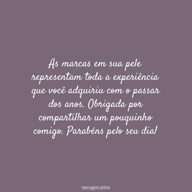 As marcas em sua pele representam toda a