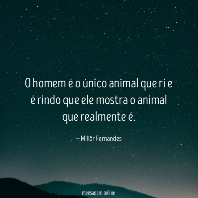 O homem é o único animal que ri