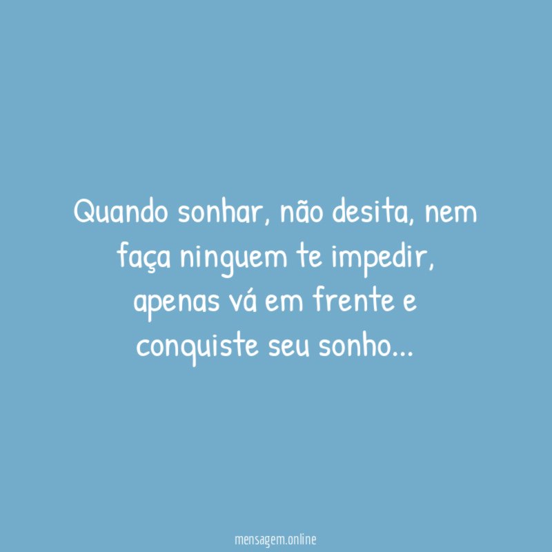 Quando sonhar