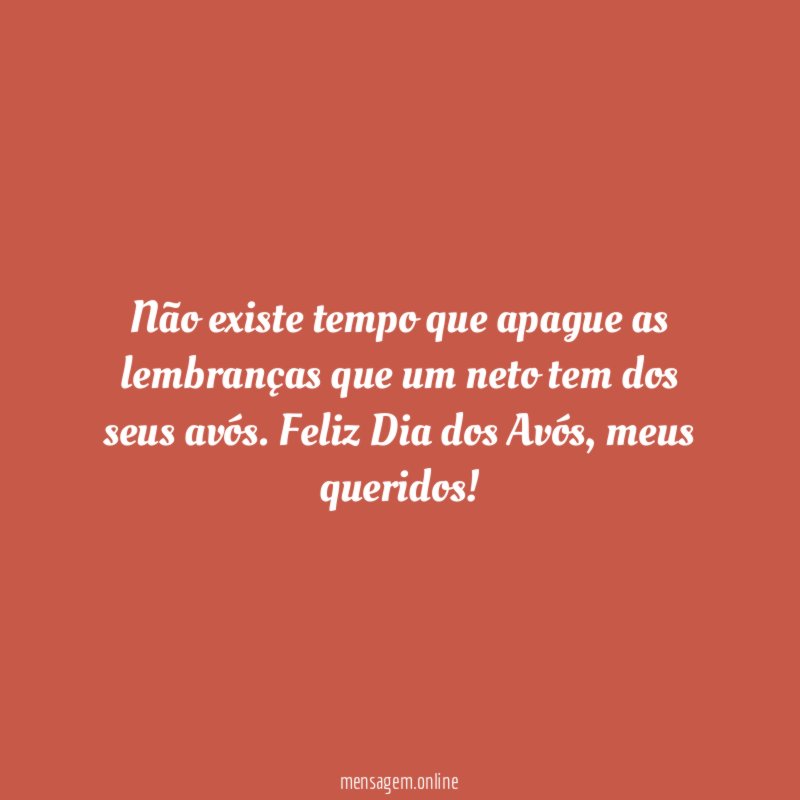 Não existe tempo que apague as lembranças que