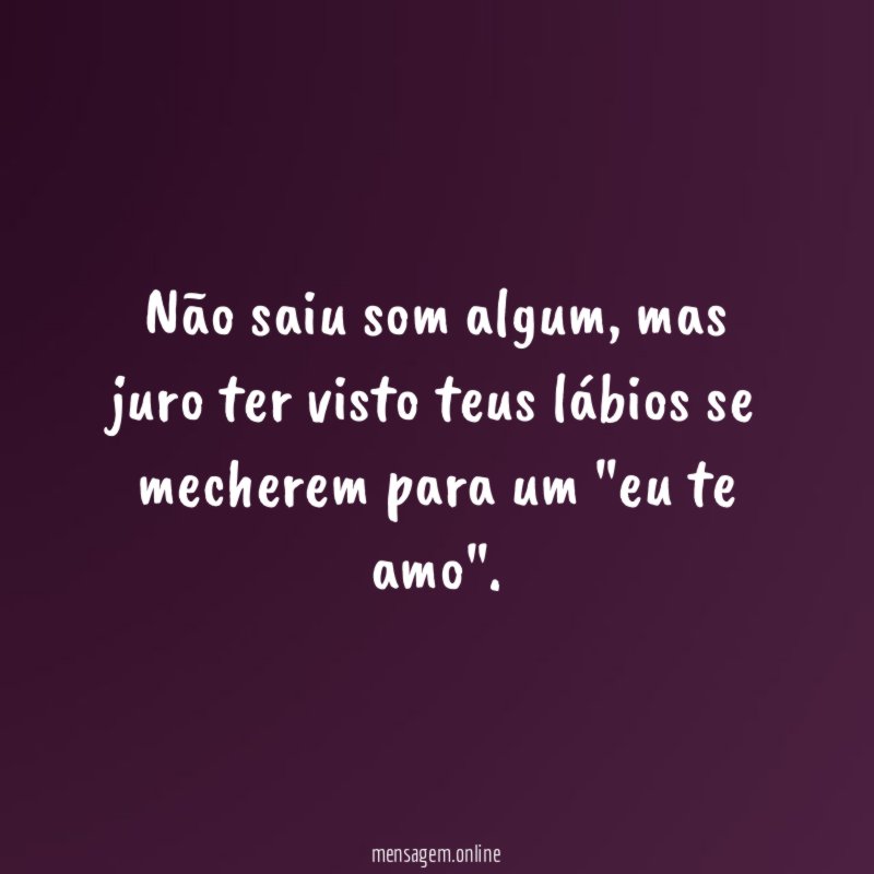 Não saiu som algum