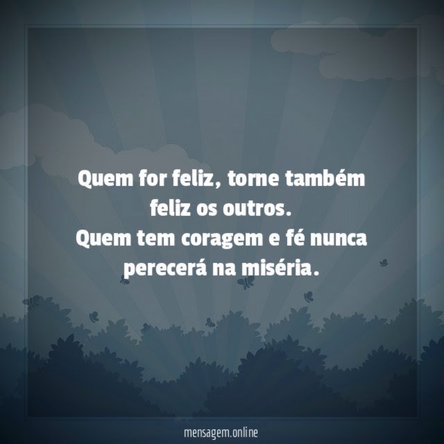 Quem for feliz