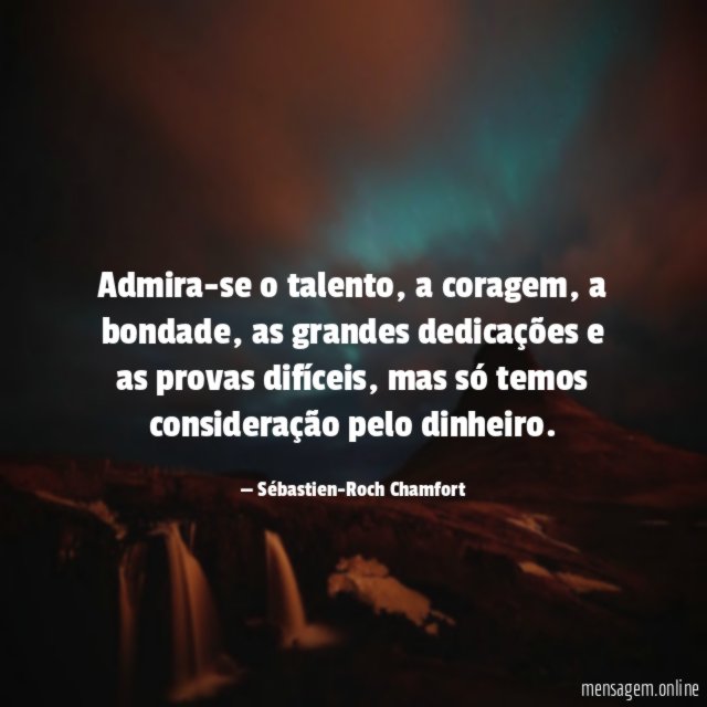 Admira-se o talento