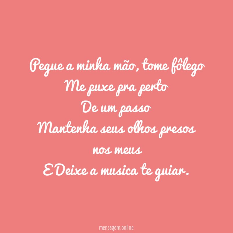 Pegue a minha mão