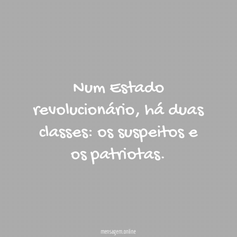 Num Estado revolucionário