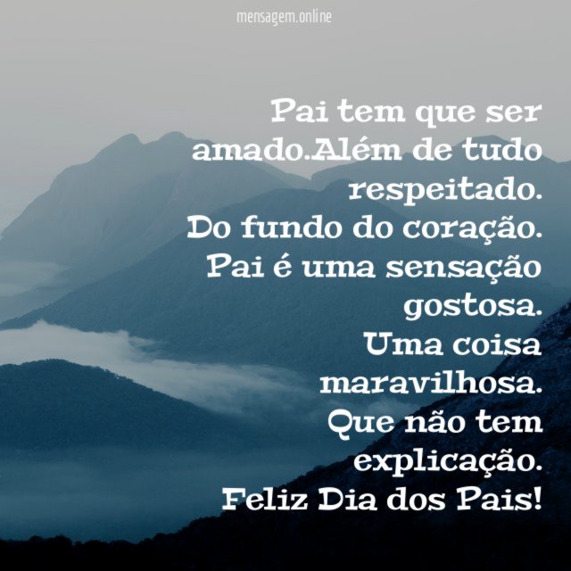 Pai tem que ser amado