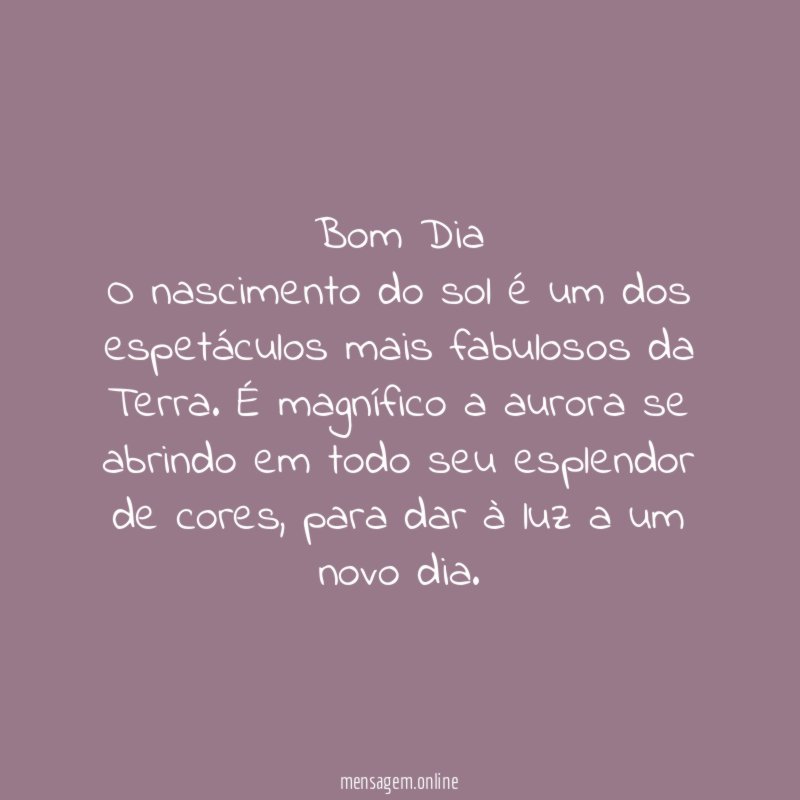 Bom Dia