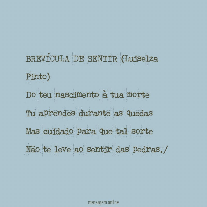 BREVÍCULA DE SENTIR (Luiselza Pinto)