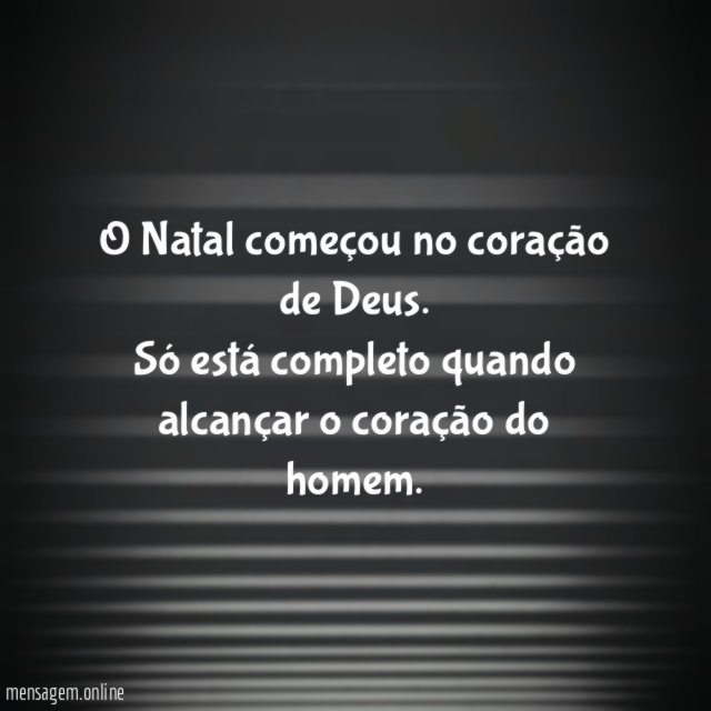 O Natal começou no coração de Deus