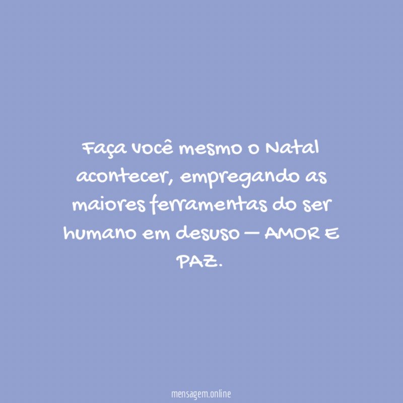 Faça você mesmo o Natal acontecer