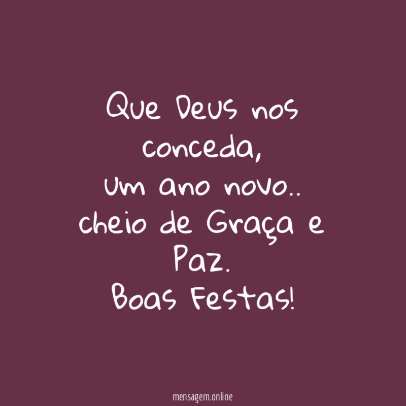 Que Deus nos conceda