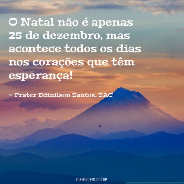 O Natal não é apenas 25 de dezembro
