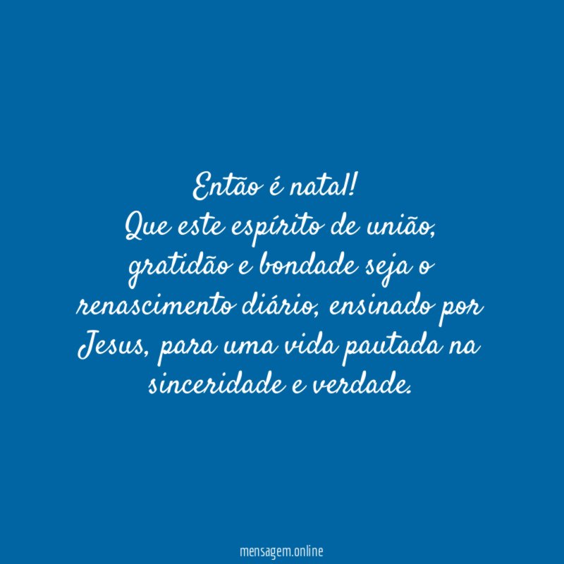 Então é natal