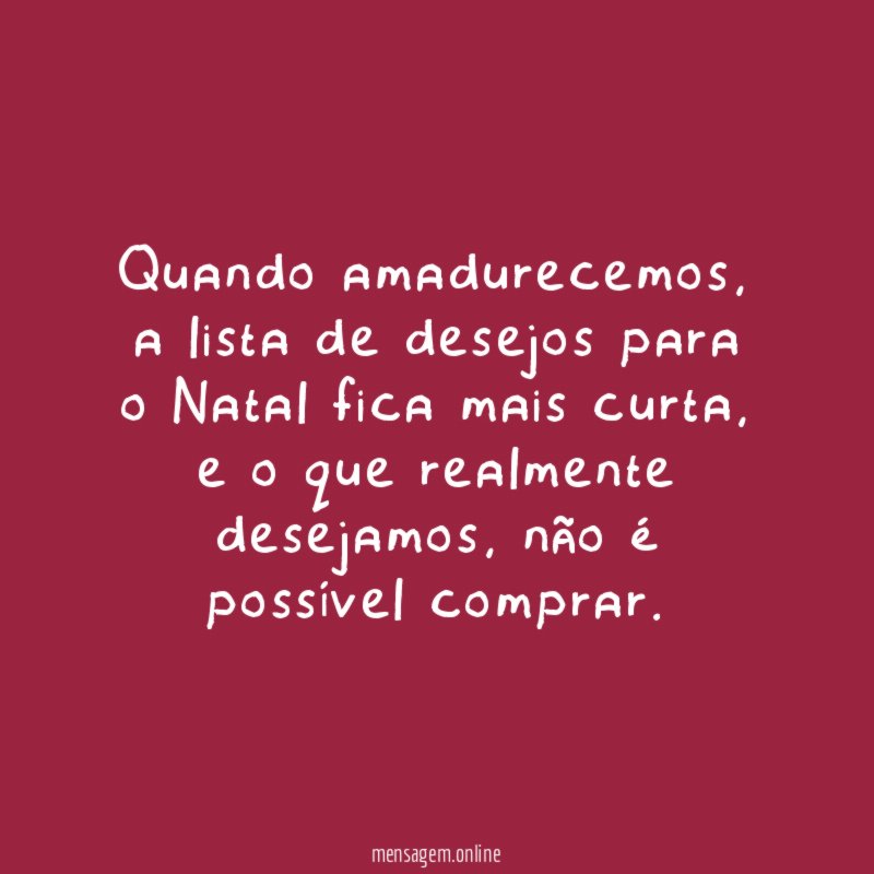 Quando amadurecemos