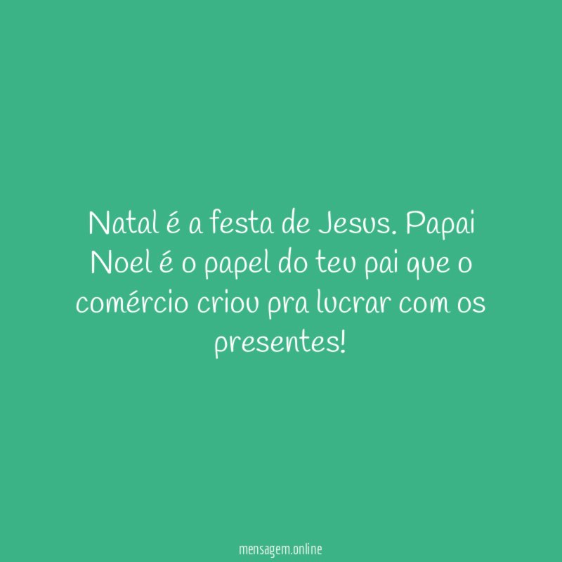 Natal é a festa de Jesus
