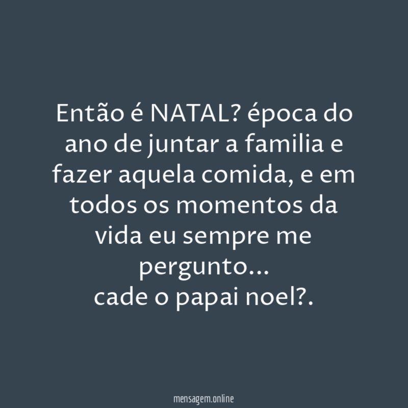 Então é NATAL