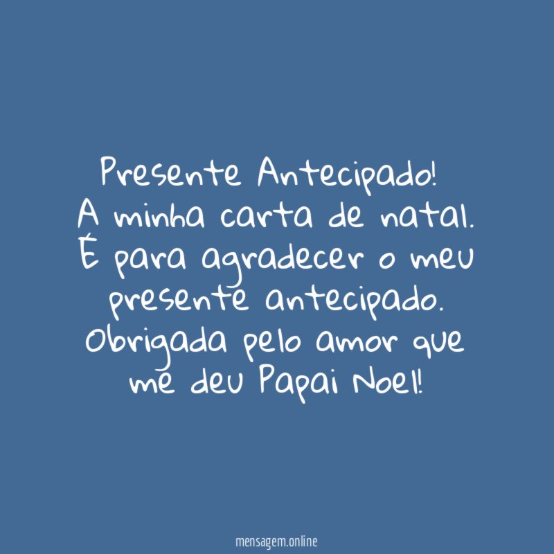 Presente Antecipado!