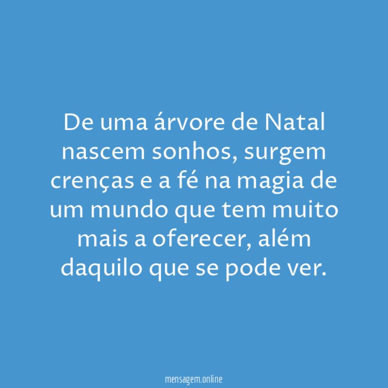 De uma árvore de Natal nascem sonhos