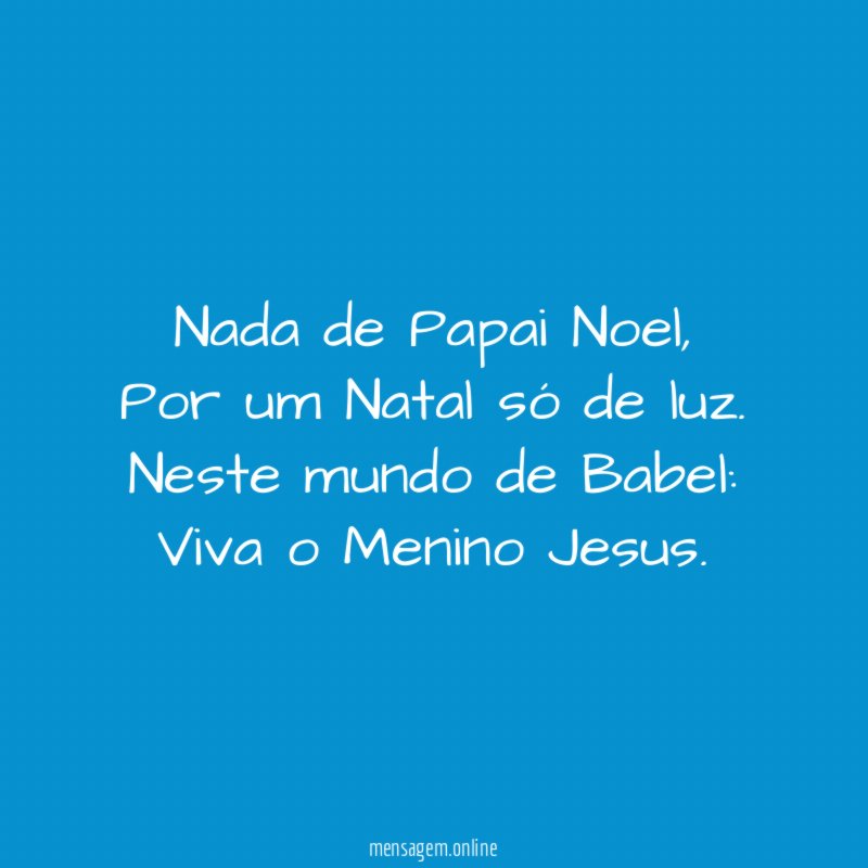 Nada de Papai Noel