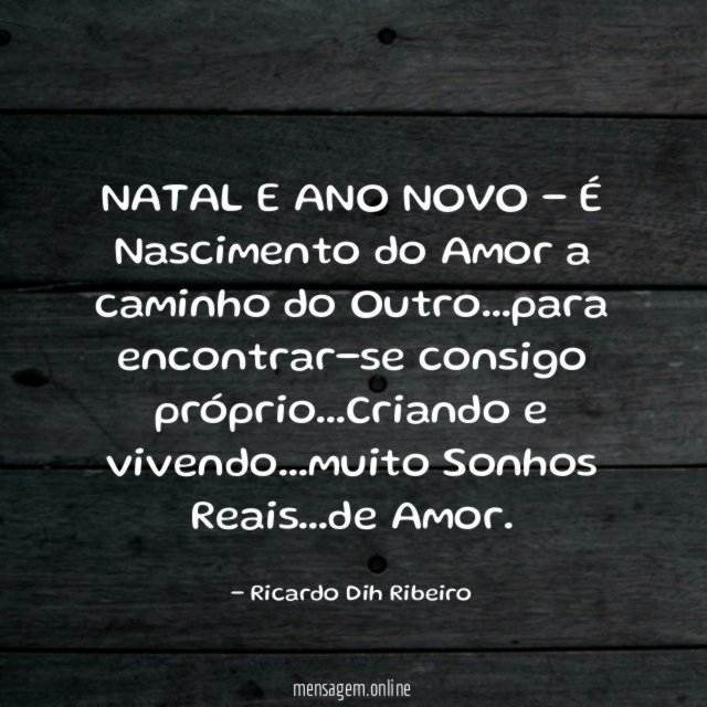 NATAL E ANO NOVO - É Nascimento do Amor a caminho do Outro