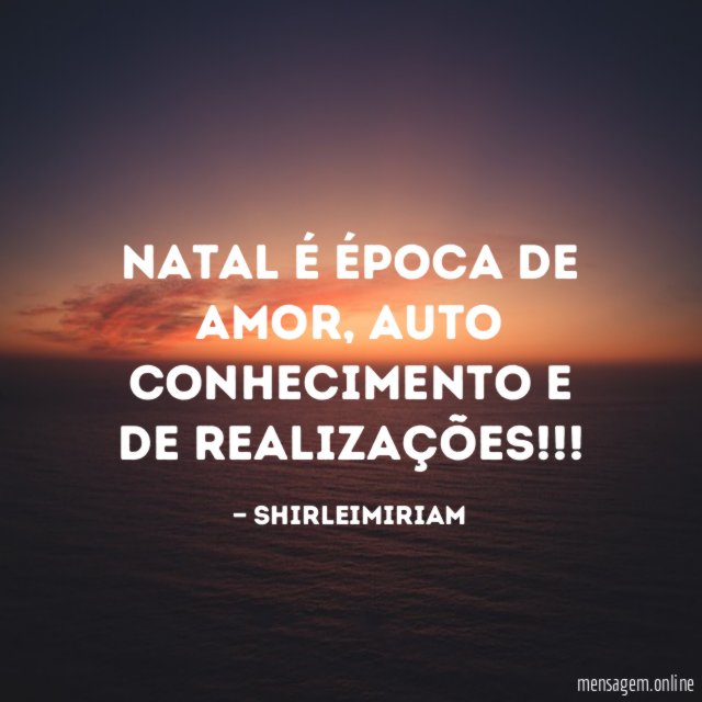 Natal é época de amor