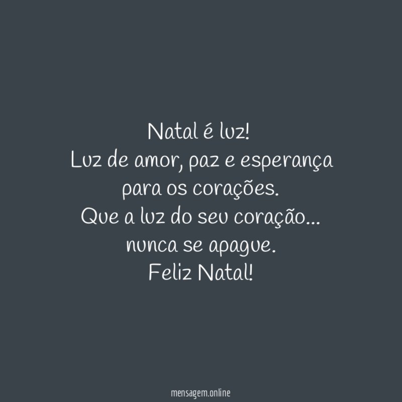 Natal é luz