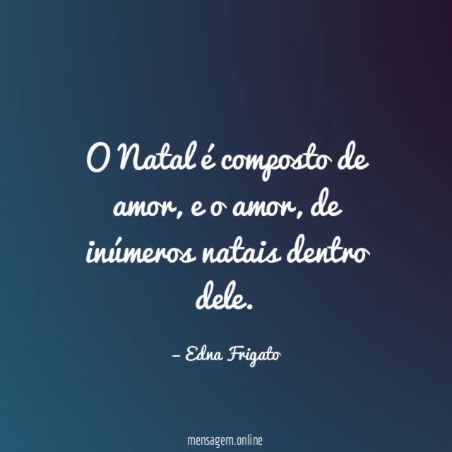 O Natal é composto de amor
