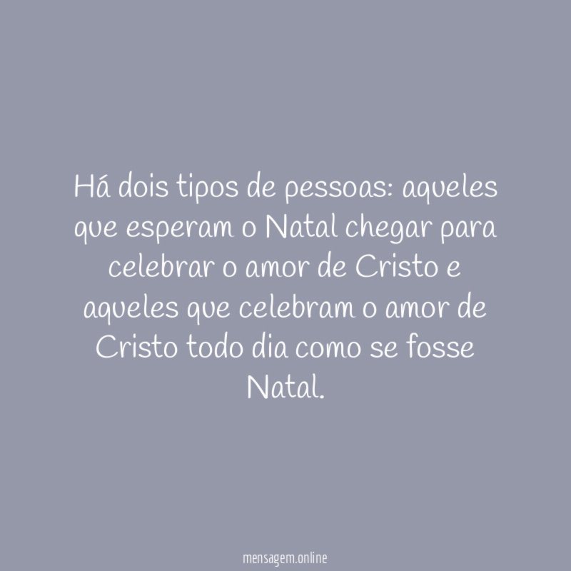 Há dois tipos de pessoas